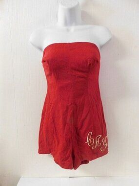 1950s Era Nettie Rosenstein Swimsuit Bathing Suit Red sz 36